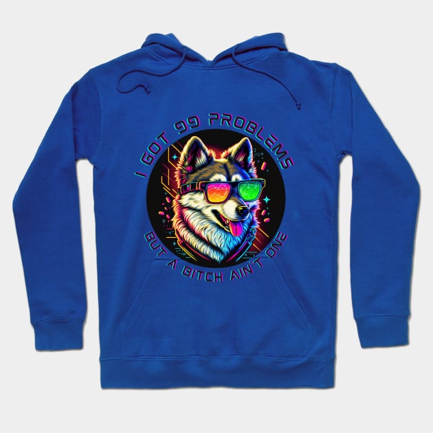 99 Problems | Funny Talking Dog Hoodie by akastardust